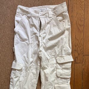 Abercrombie White Cargo Pants